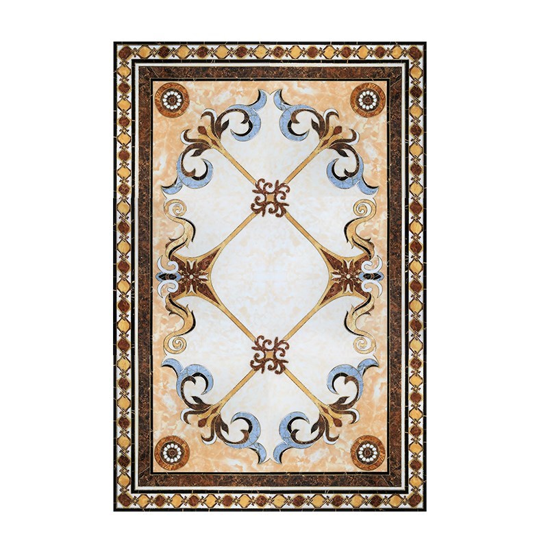 拼花瓷砖欧式客厅地板砖800800拼花图入户过道走廊抛晶拼花地砖