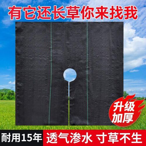防草布切片果园果树除草布打孔单片农用I园艺地布遮草盖草透气透