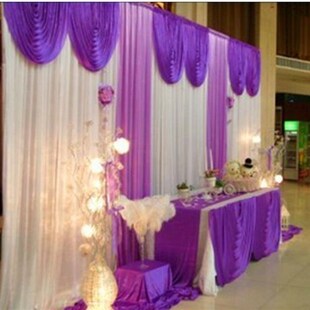 婚庆背景婚礼舞台背景会场场景签到台布置幕Q布布幔纱幔道具用品
