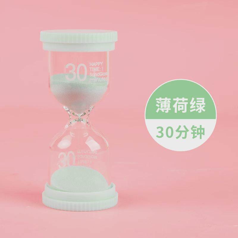 儿童沙漏计时器3/15/30流沙吃饭午休时间防摔分钟瓶个性摆件新款