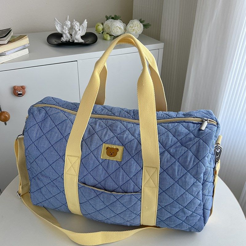 妈咪母婴包包2024新款大容量手提包儿童收L纳帆布包出游时尚单肩