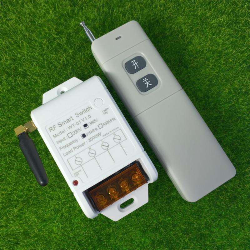 两键遥控水泵AC380v大功率家用无线电源控制通断路器垃圾处理开关