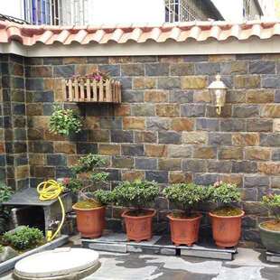 天然蘑菇石青石板绣色仿古外墙砖别墅楼组合文化石花园流水青石板