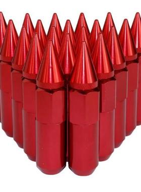 含税 汽车改装M12*1.5轮毂螺母 6061铝合金尖头螺母90mm长