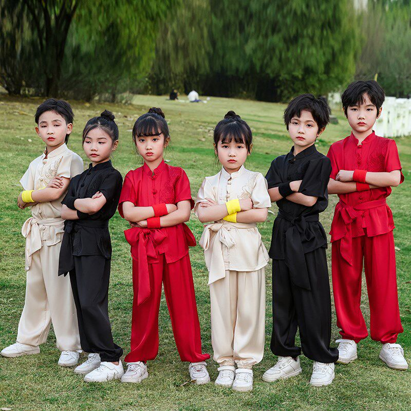 儿童武术训练服中小学生武术表演服儿童武术训练服装武术练功服新