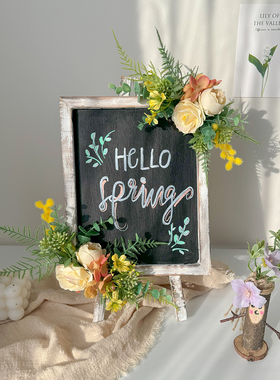 桌面木质摆地摊小黑板立式迷你咖啡餐厅奶L茶店写字广告展示菜单