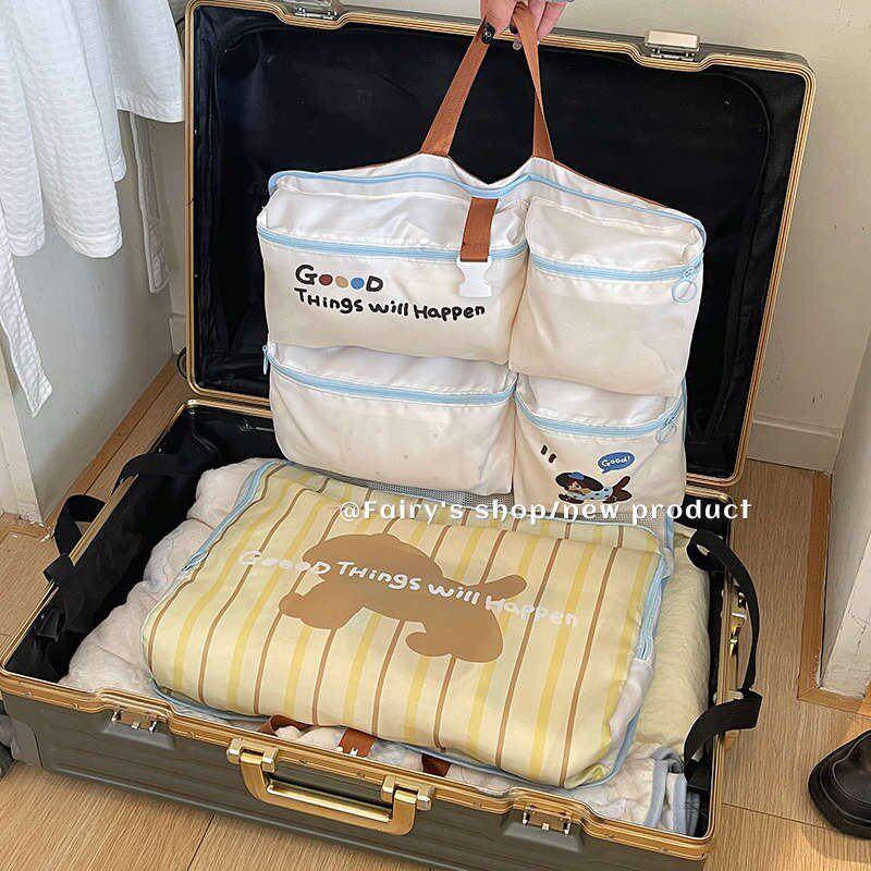 旅行收纳袋可折叠大容量分格衣物出差行李箱整理袋内衣内裤分装包