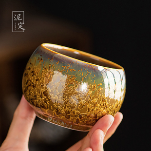 陶瓷单杯大号品茗杯高端茶盏喝茶个人专用 窑变结晶釉h主人杯