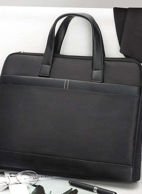 杰利文件包大容量商务防水公文包定制资料包印LOGO文件袋布手提袋