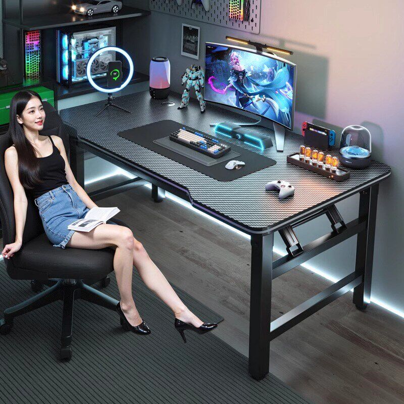 台式电脑桌工g作台书桌办公桌折叠科技感电竞桌子卧室简易结实耐