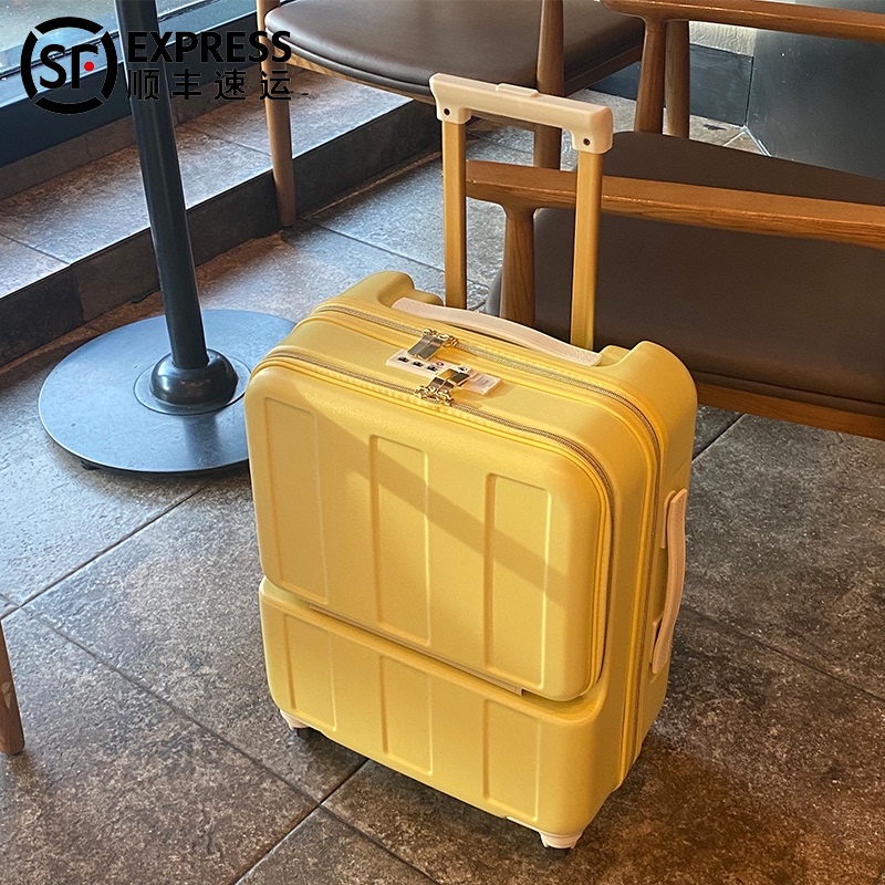 前置开口20寸登k机箱女静音万向轮拉杆箱拉链密码旅行箱网红行李