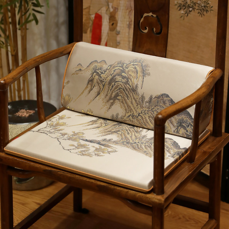 靠山靠垫中式高档红木椅子坐垫一体茶椅圈椅护腰靠垫沙发垫靠背,居家布艺,椅垫,淘宝优惠券,粉丝福利购,淘宝优惠卷
