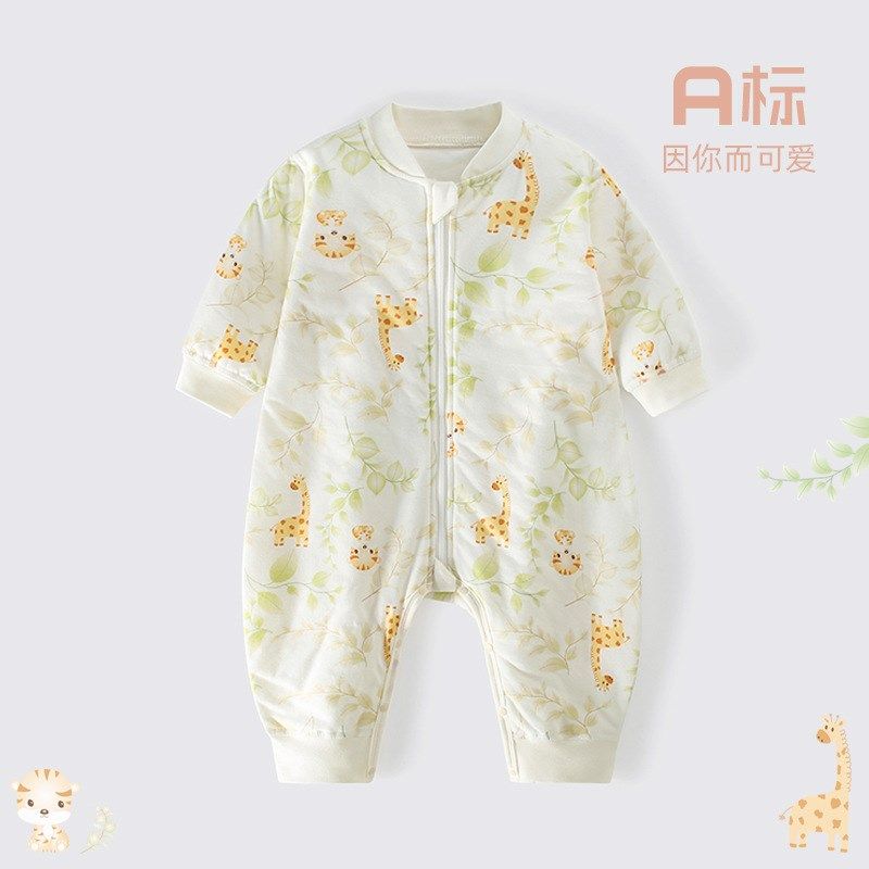 宝宝薄棉睡袋纯棉A类春秋冬季B新生儿保暖睡袋防踢睡袋婴儿分腿