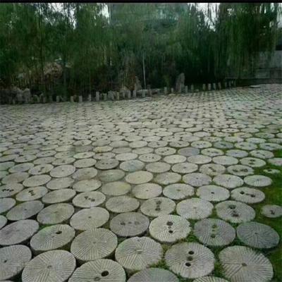老磨盘农村老旧石磨盘踏步石老石盘石碾子石磙铺路石磨盘旧石磨