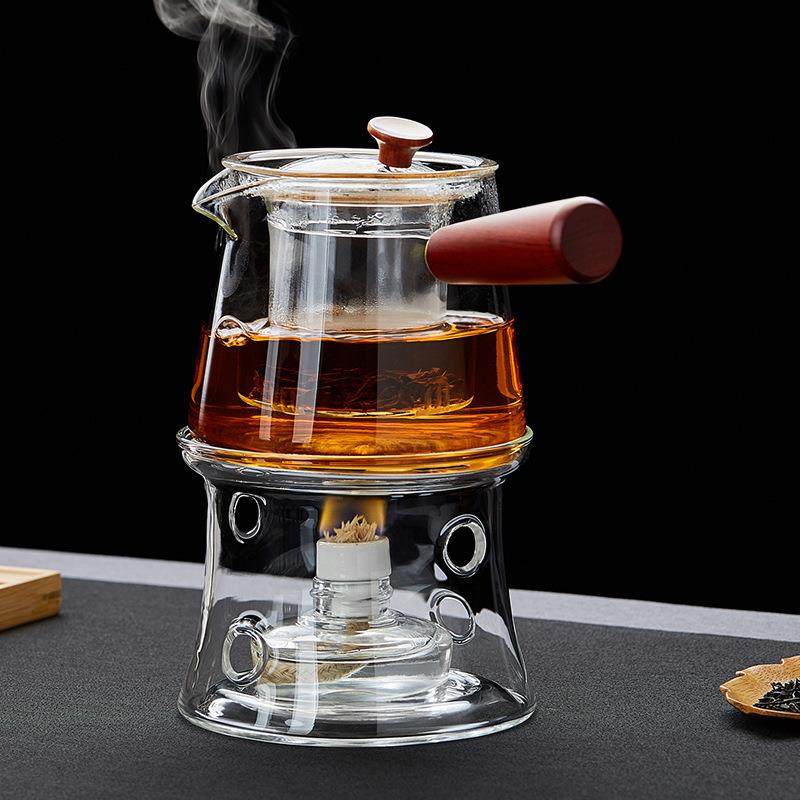 玻璃花茶壶酒精炉家用底座围炉明火煮茶器茶道户外保温烧水炉套装