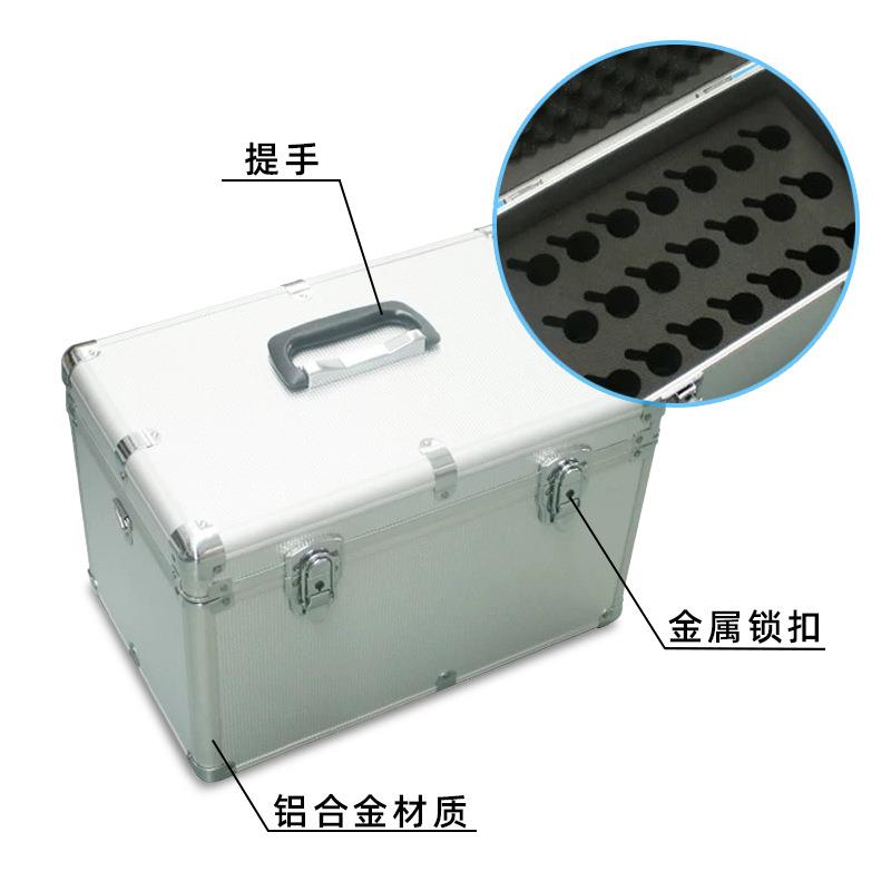 气体吸收瓶采集箱 铝合金翻泡瓶多孔收集箱 水质采样工具箱防破损