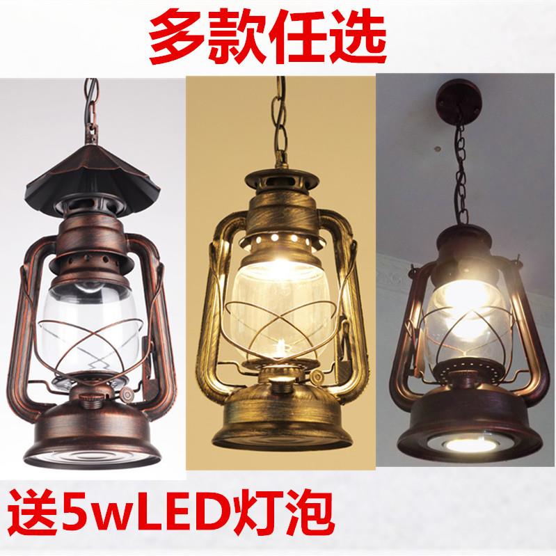 仿古农庄工业灯典古复古怀旧吊灯 餐厅咖啡厅酒吧铁艺马灯小吊灯
