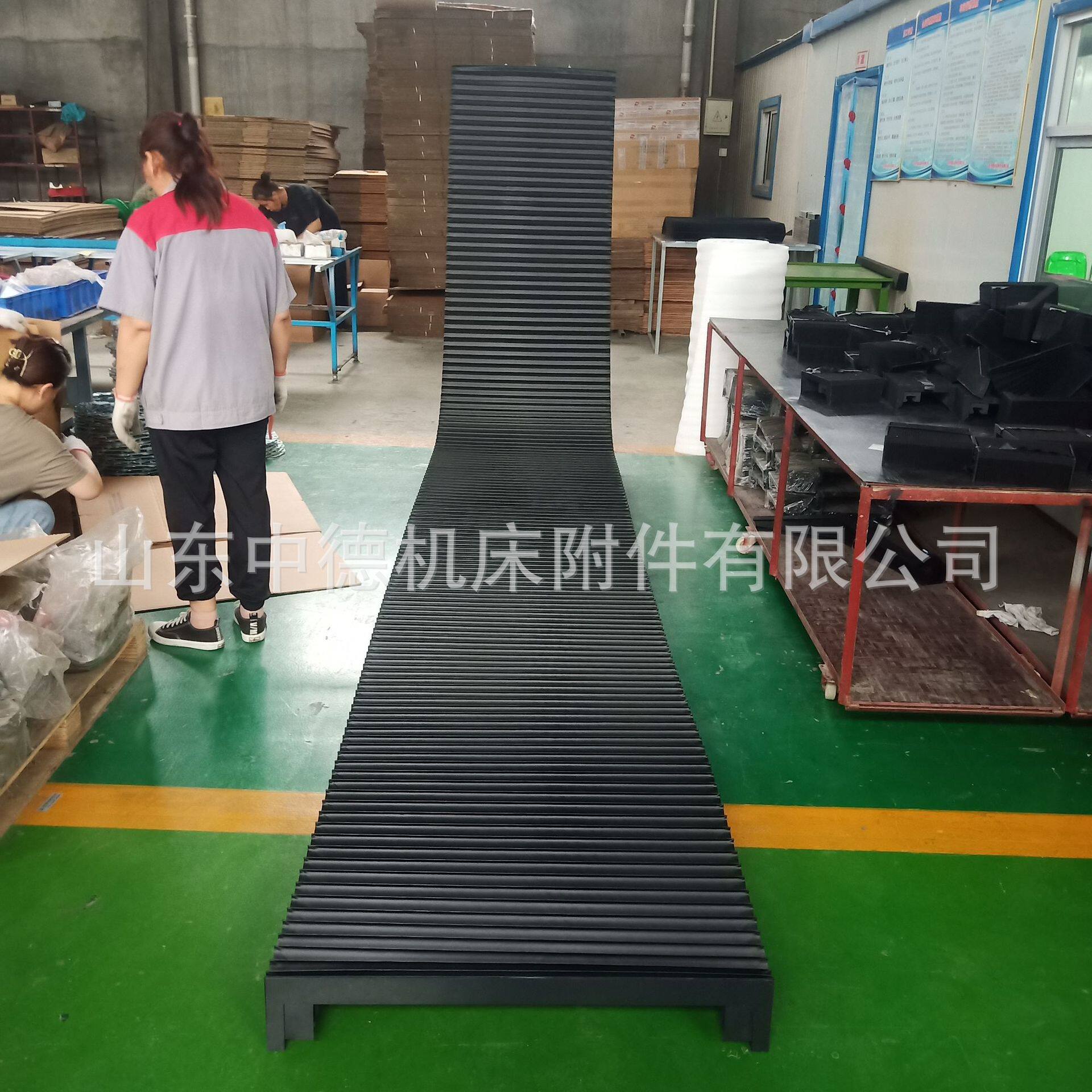 机床导轨丝杠防护罩伸缩式升降机防尘罩一字型多角形弹性皮腔