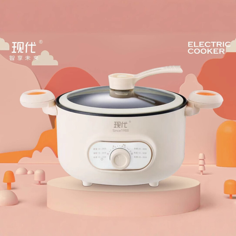 现代多功能电微压锅家用4L料理锅大容量电火锅煲汤不粘电热锅批发