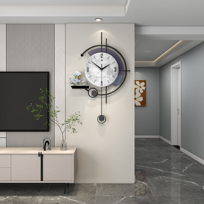 现代简约高级感钟表挂钟客厅网红大气家用轻奢R时尚餐厅创意时钟