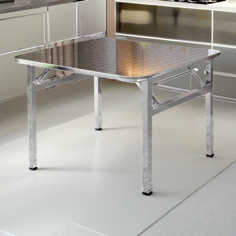 不锈钢可折叠方桌摆摊户外简易家用吃饭桌椅长方桌餐桌Z折叠桌桌