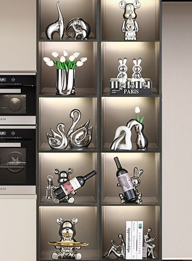 北欧轻奢b电视柜酒柜软装饰品摆件高档创意家居玄关办公室桌面摆