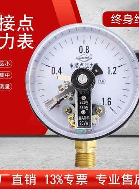 电接点压力表YNXC100耐震磁助式径向标准螺纹M20*1.5触点电压30VA