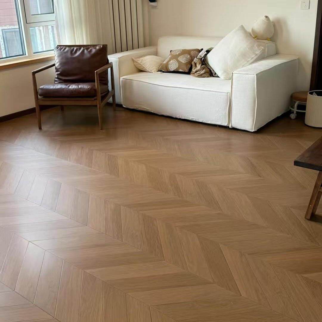 天鹅绒柔光全瓷木纹砖菱形鱼骨纹木纹瓷砖300X1200客厅房间实木砖