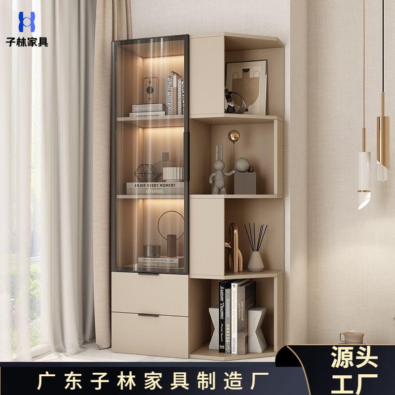 新款实木飘窗柜储物柜阳台收纳柜家用书柜置物柜高款落地窗台柜子