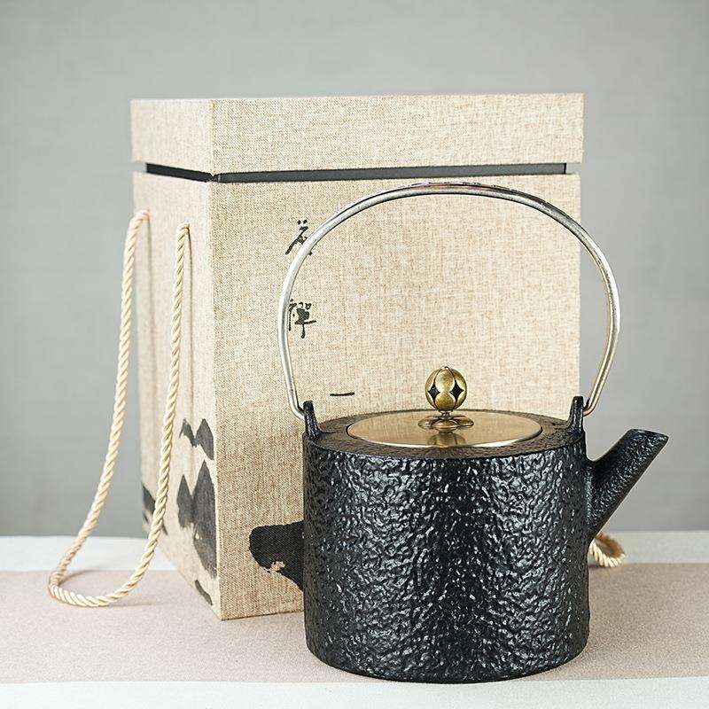 简约家用古泉铸铁壶烧水泡茶壶电陶炉茶杯茶具套装新中式摆件装饰