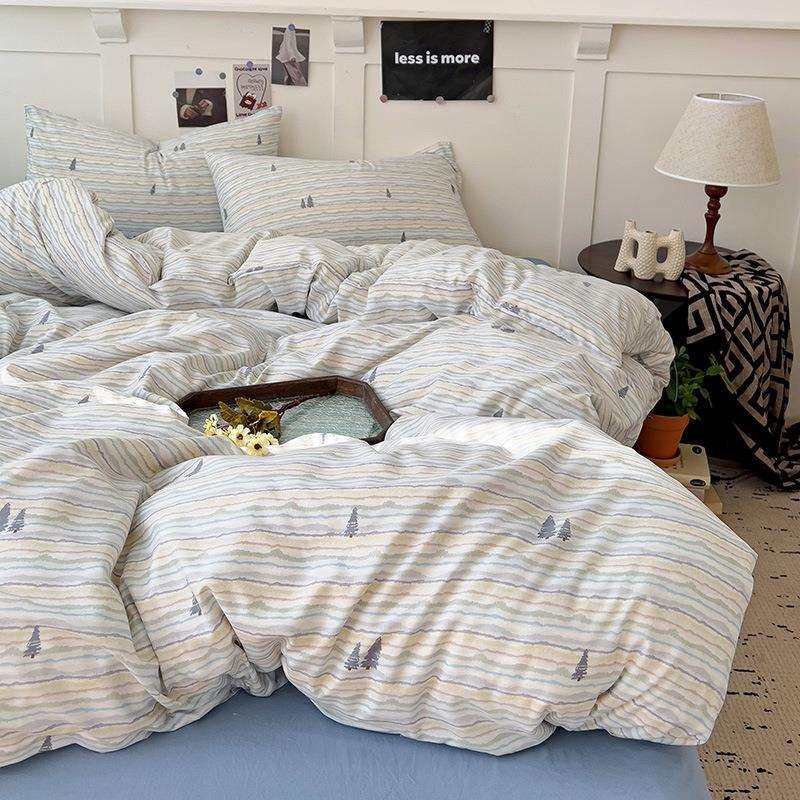 A类水洗棉印花双层纱四件套柔软舒适被套床单床笠学生宿舍三件套.,电子元器件市场,其它元器件,淘宝优惠券,粉丝福利购,淘宝优惠卷