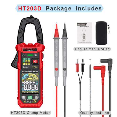 HT203D华博新款交直流智能数字钳形表