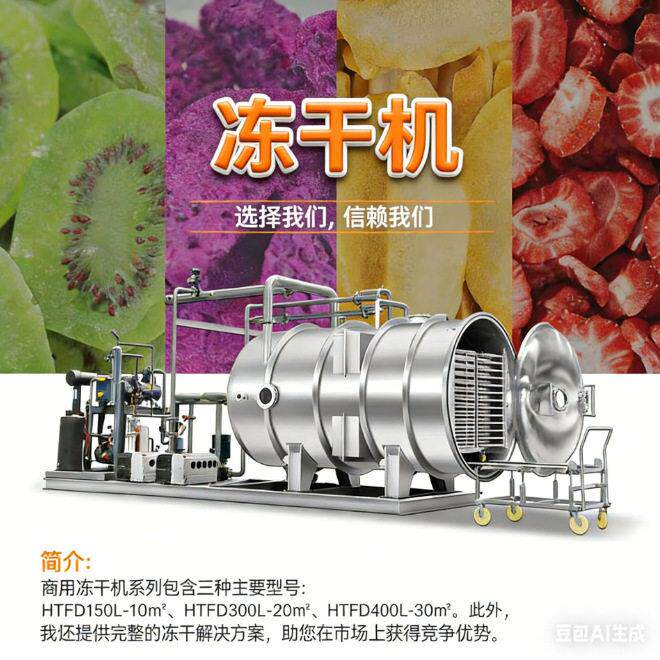 商用蔬菜水果奶粉真空冻干机大型饼干零食调味品低温冷冻干燥机