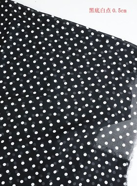50d雪纺珠薄透经典白色黑色斑点点子波点0.I5cm1cm2cm酒红大红藏