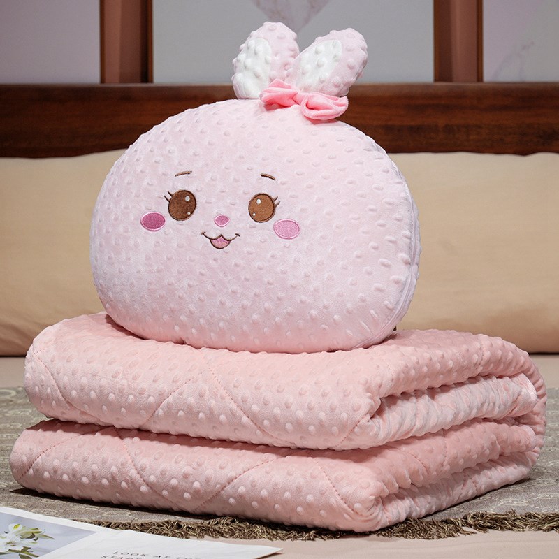 抱枕被子两用二合一午休办公室午睡空调被带O毯子汽车折叠车用枕