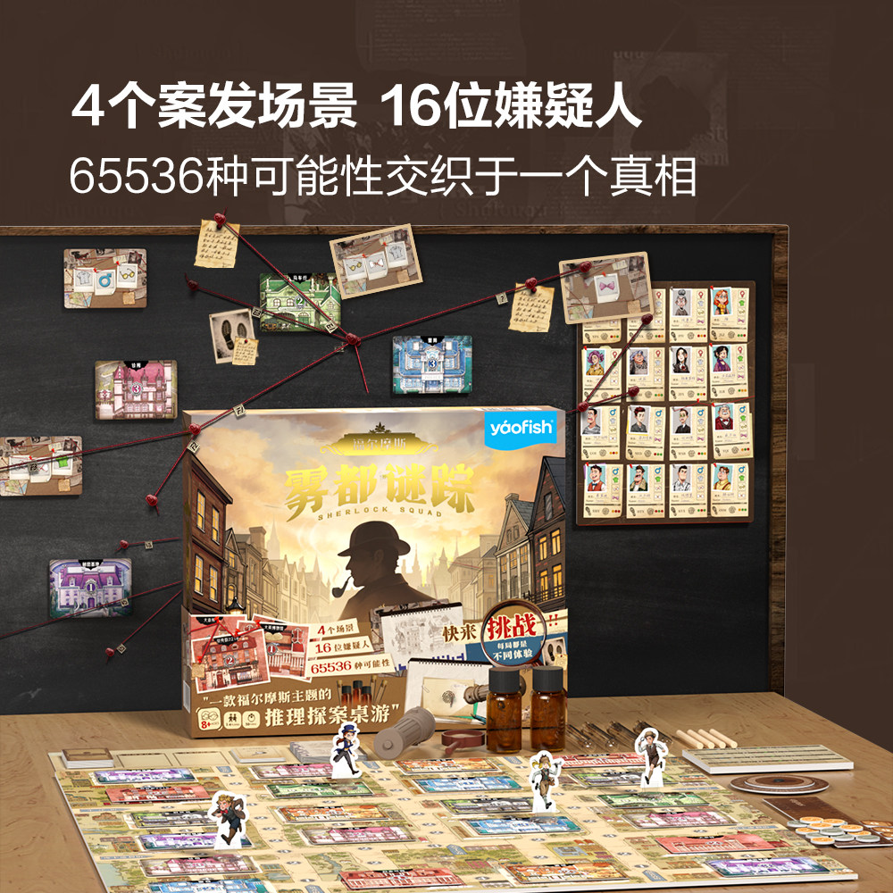 雾都谜踪山姆款侦探推理桌游8+图片