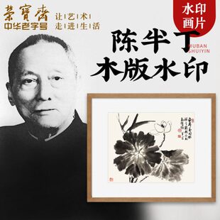 新中式木斋玄关装饰画印陈半丁卧室荣简约客厅版餐厅挂画国画宝水