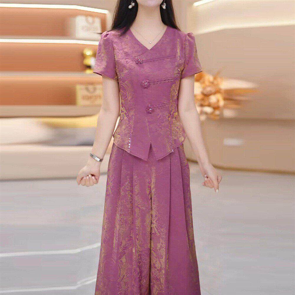 爆款2026裤腿洋气感阔夏季流行套装两件套减龄女时髦新款高级今年