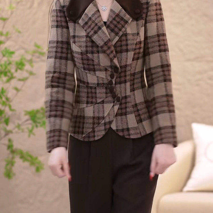 高级帛莱软精纺气质上衣裤子两件套女秋2026新款精致洋气时尚套装