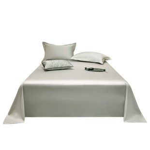 纯色高端纯色全棉床单三件套丝滑裸睡纯棉被单加大床用炕单可定制