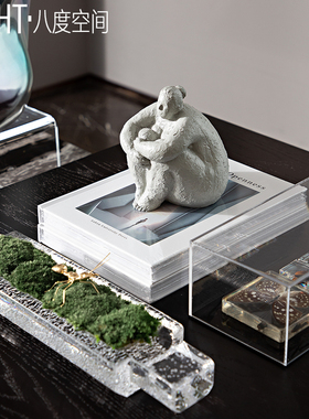 日式现代轻奢茶几飘窗书桌书架花艺摆件组合室内装饰品家居饰品