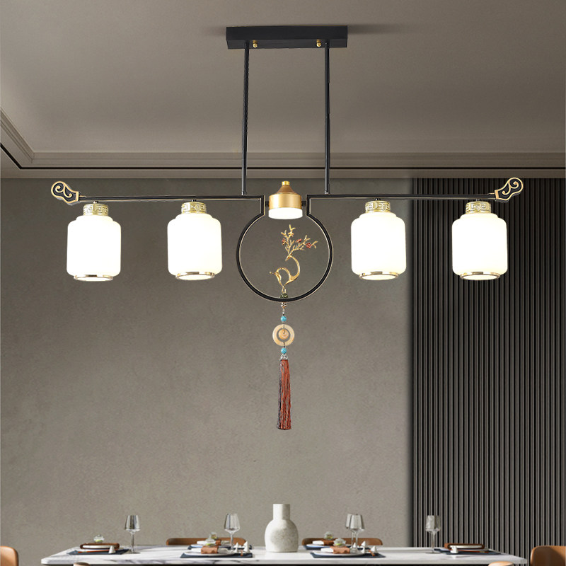 新中式餐厅吊灯简约长条茶室吧台书房灯具中国风禅意饭厅餐桌吊灯,家装灯饰光源,餐厅吊灯,淘宝优惠券,粉丝福利购,淘宝优惠卷