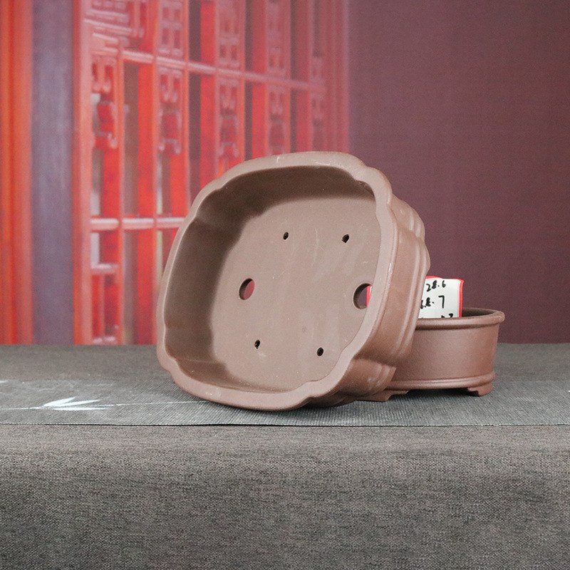 ZSZ63盆景花盆张s治诚精品紫砂复古圆形创意桌面装饰