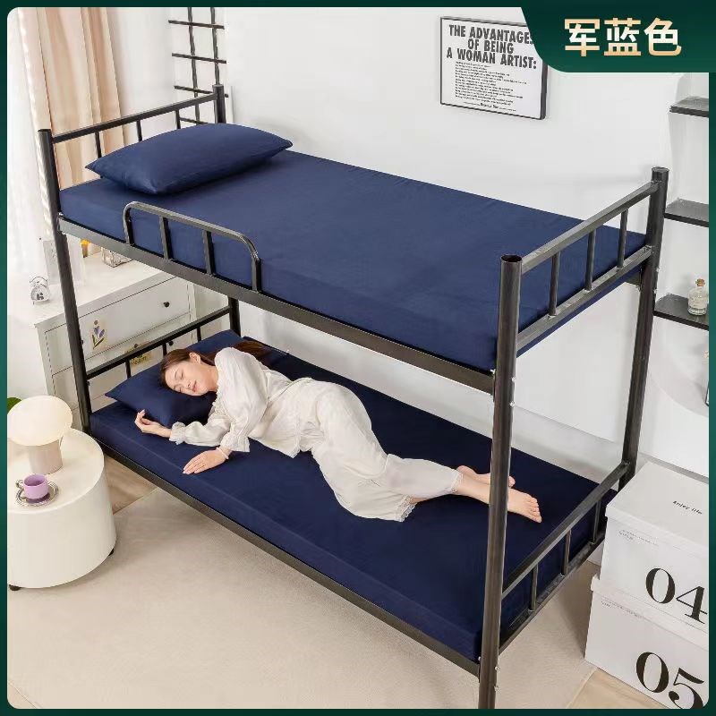 军绿色高密度加厚k单双人海绵床垫软硬垫铺底学生宿舍号军训垫褥