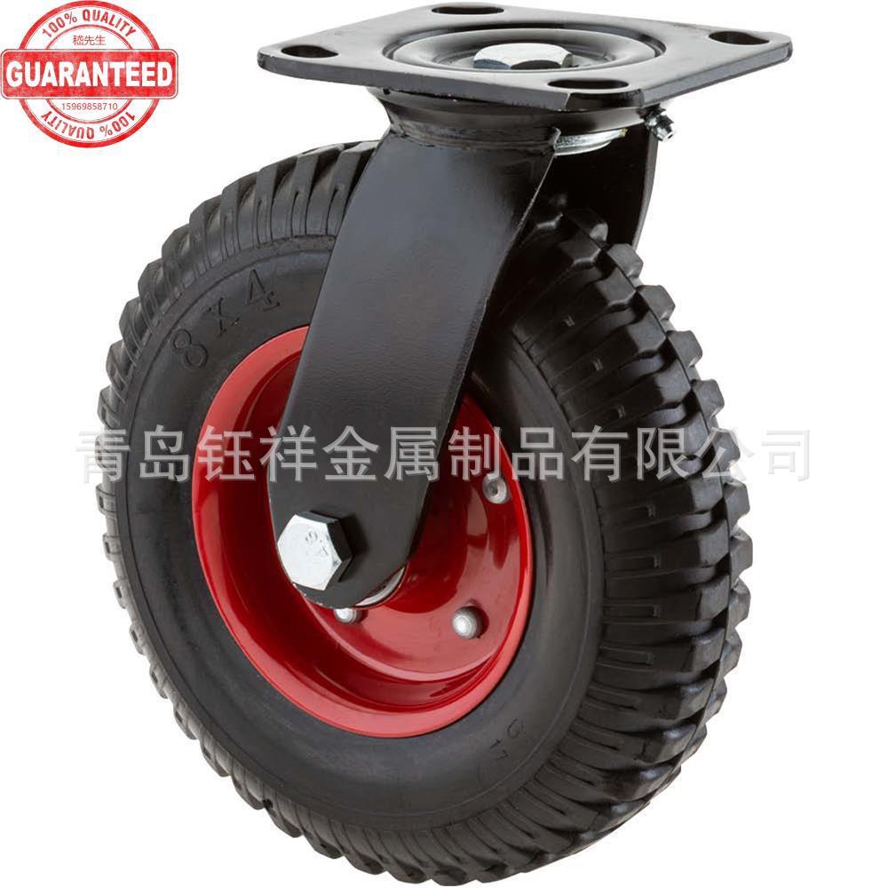 8X2寸聚氨酯发泡脚轮单轮载重60公斤适用各种推车 LEO