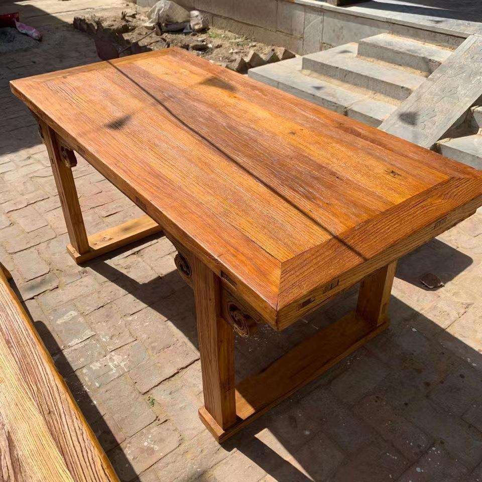 纯实木大板桌老榆木白蜡木板吧台桌台面板餐桌窗台面板隔板