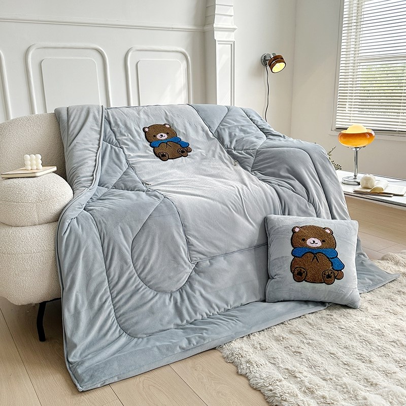 A类母婴级全绒抱枕被子两用二合一车载车用办公室午睡午休学生被