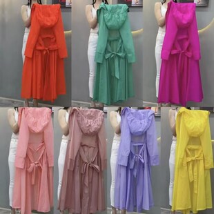 洋气沙滩度假透气薄款 新款 风衣防晒服 2025夏季 防晒衣外套女中长款