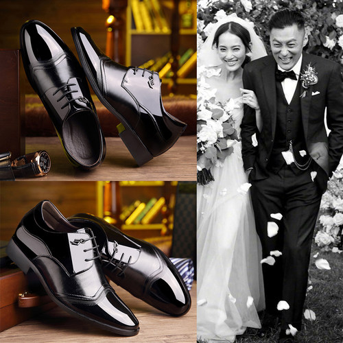 2021新郎内增高结婚拍婚纱礼鞋韩版英伦商务休闲皮鞋男士西装伴郎