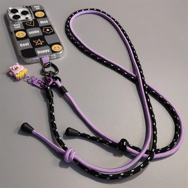 手机挂绳长款斜挎可背两用调节编织挂脖链户外旅游男女带子壳结实